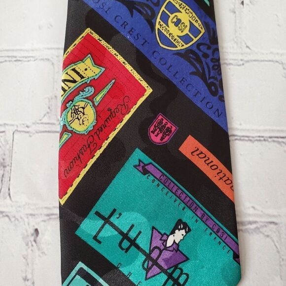 💜Vintage Index Multicolored Necktie - Picture 4 of 7